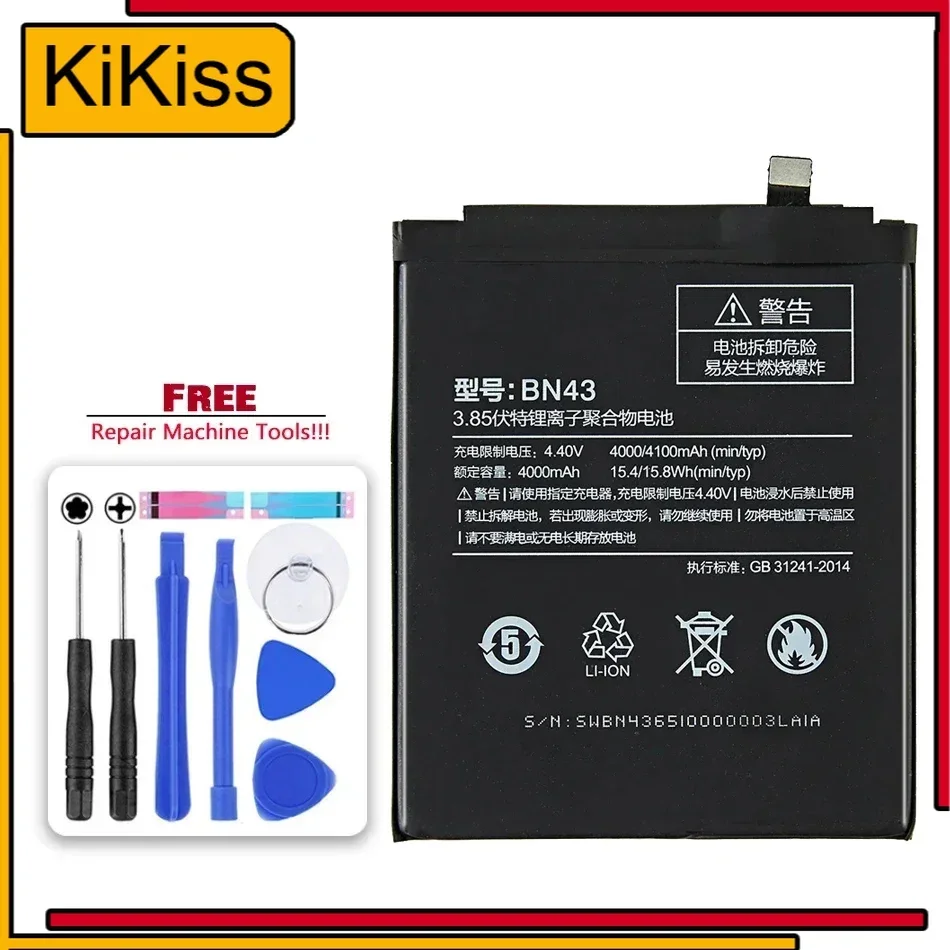 

Replacement Battery BN41 For Xiaomi Redmi Note 4 MTK Helio X20 note 4X Pro 4G+64G 4100mAh