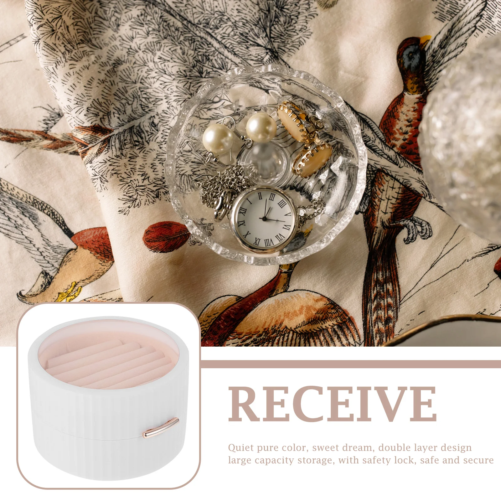 

1 шт., органайзер для ювелирных изделий, коробка для хранения, прочный, износостойкий, прозрачный, оконный футляр для ювелирных изделий, портативный дорожный ожерелье, серьги