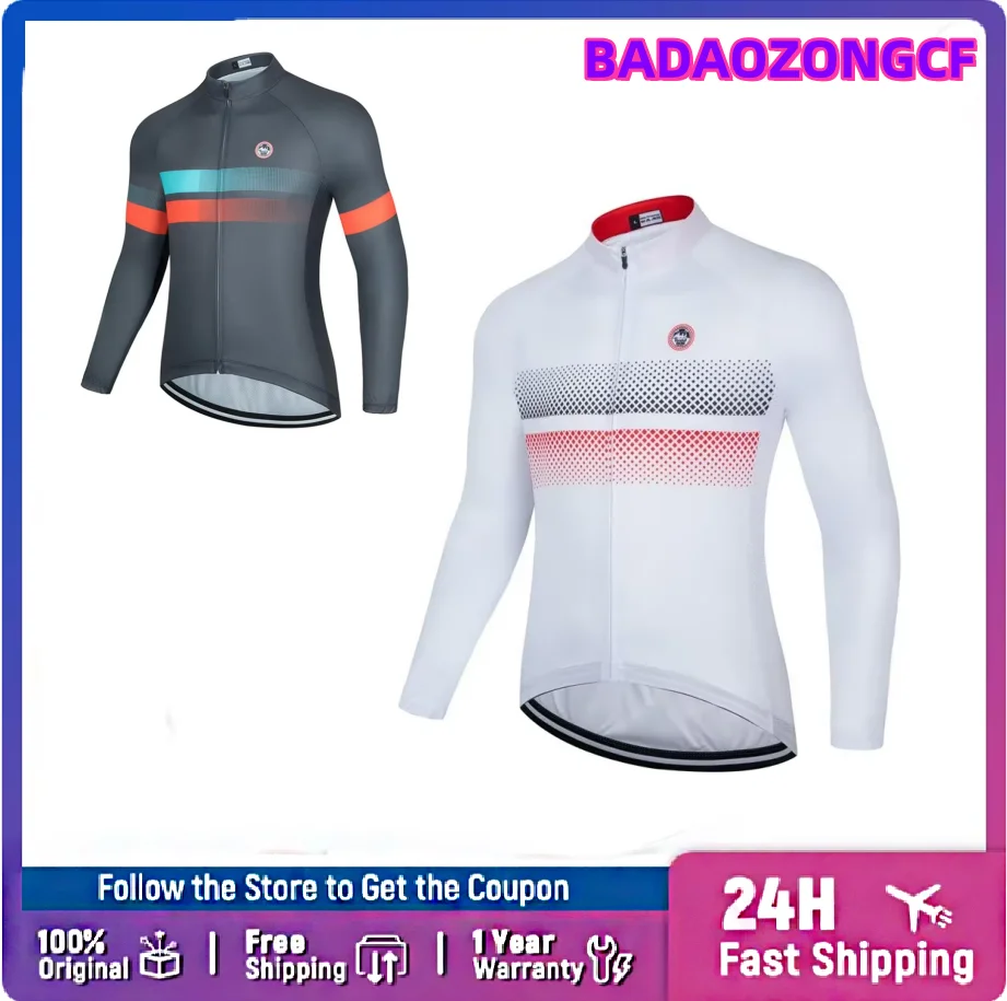 Winter Fleece Thermal Men's Cycling Jersey Long Sleeve MTB Bicycle Warm Clothing Road Bike Team Clothes Outdoor Sports Jacket