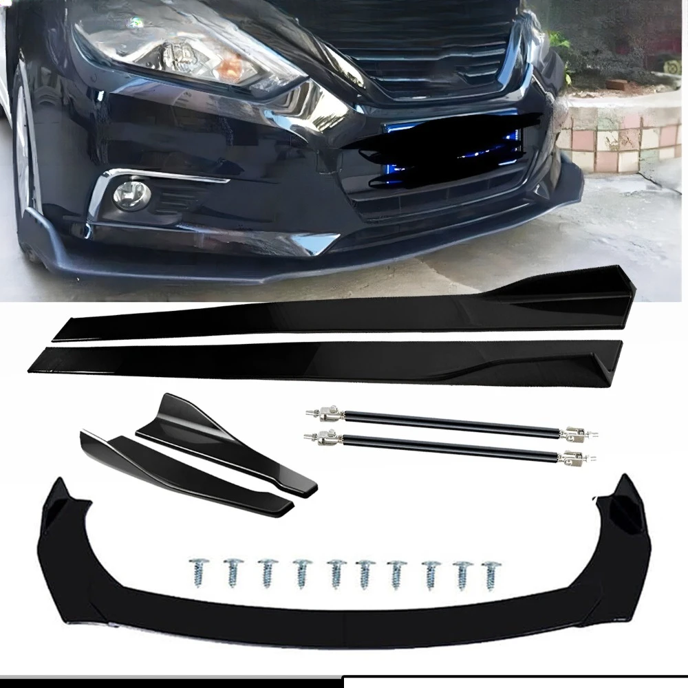 

For NISSAN GT-R Front Splitter Bumper Lip Spoiler Gloss Black Bod Kit United States