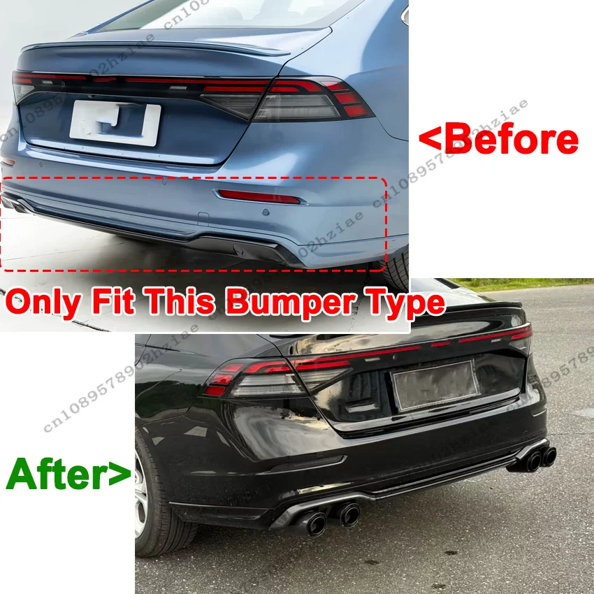 Rear Lip Exhaust Spoiler Car Styling For Honda 11th Accord 2023-2026 Tail Exhaust Muffler Tip End Pipes Decoration Tail Pipe PP