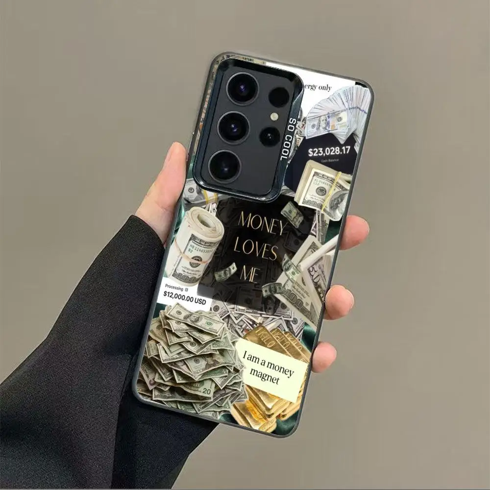

Dollar-themed design case is suitable for Samsung S25 24 23 22 21 20 Plus/Ultra/FE anti-fall and shockproof rear cover