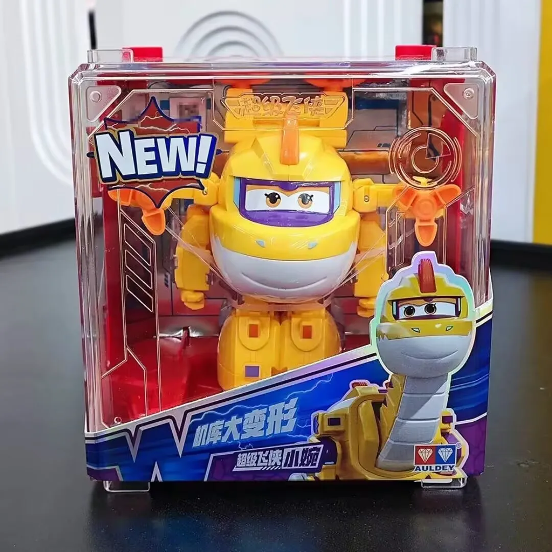 Genuine Super Wings Robot Toys Anime Figurine Hangar Big Transformation Toys Robot Desktop Models Christmas Gifts Hot Selling