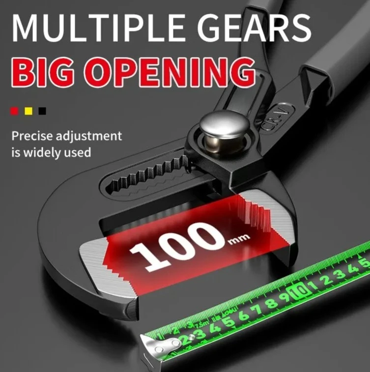Household Hand Tools Multi-functi Water Pump Pliers Quick-Release Plumbing Pliers Pipe Wrench Adjustable Water Pipe Clamp