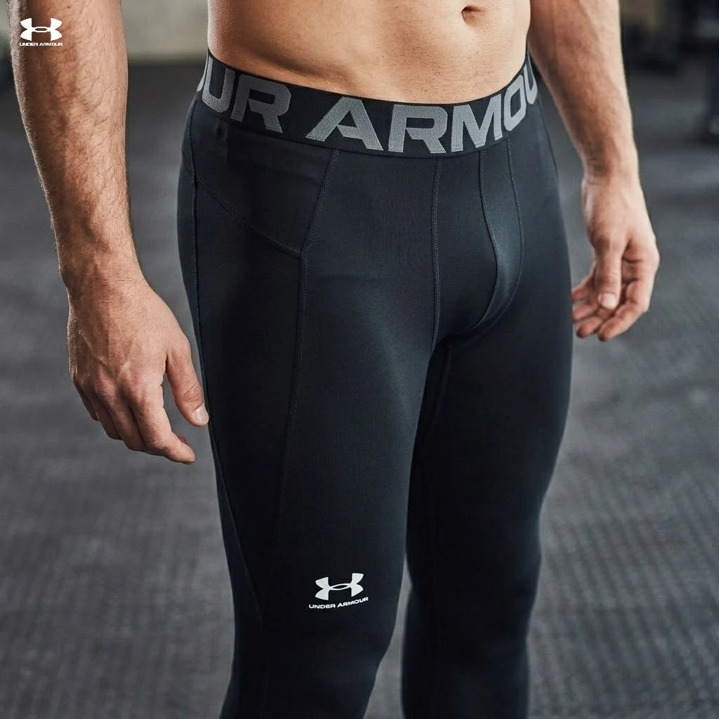Original UA Men HeatGear Armour Compression Leggings Breathable Stretch Sweat Wicking Sports Training Base Layer Long Pants view 5