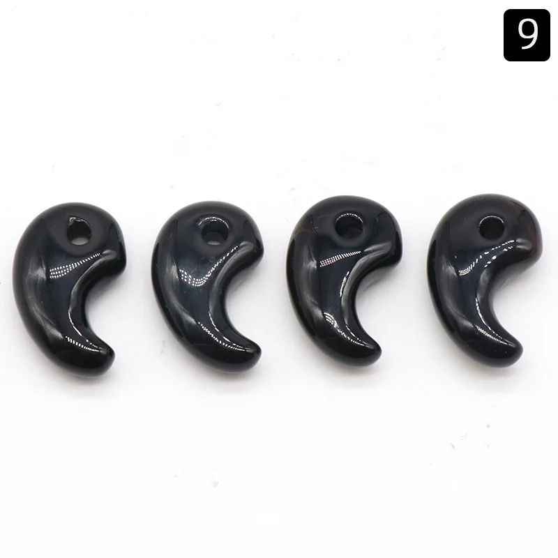 16mmx30mmx3mm Natural Semi-precious Stone Magatama Pendant Anime Division Around Tiangouzimu Wine Swallow Evil Knife Cartoon