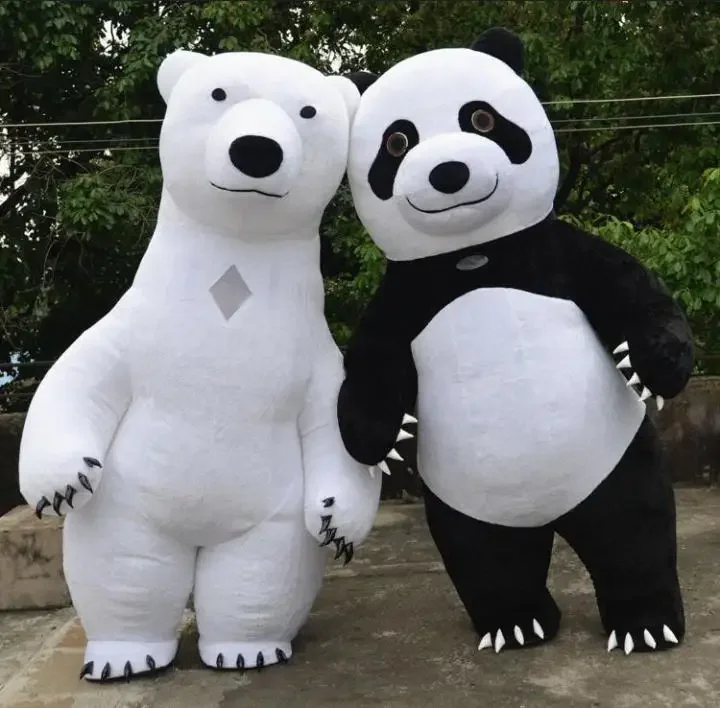 

Cosplay Inflatable Panda Polar Bear Costumes Party Advertising Plush Cartoon Costume Customize for Adult Character Mascot Funny