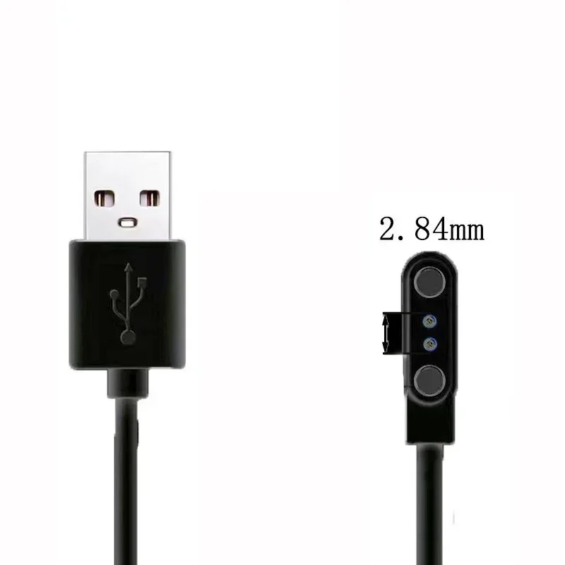 Smart Watch Magnetic USB Dock Charger 2pin 4pin Charging Cable Power Adapter For Q12 Kids Smartwatch 2.84mm 4.0mm 7.62mm Parts