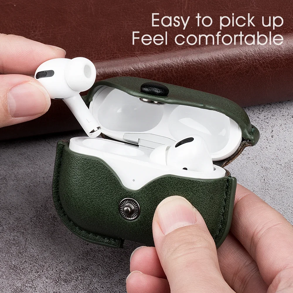 Protective Cover for Apple Airpods 3 2 1 Charging Leather Bluetooth Wireless Earphone Case for AirPods Pro Case with Hook 2025