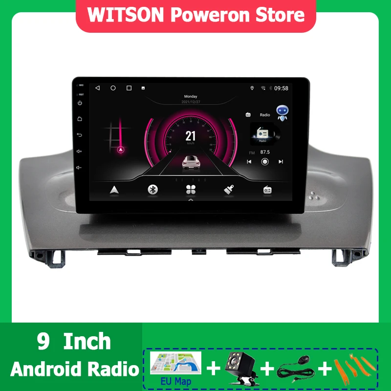 CarPlay Multimedia 9" Screen Player Radio  For Toyota IQ Scion IQ 2008-2016 Car Stereo GPS Android auto