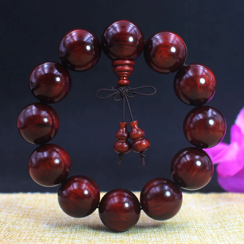 Rhino Horn Rosewood 2.0 Buddhist Bead Bracelet, High Density 108 Beads, Unisex Small Leaf Loose Beads, New Cultural Item, Rhino 2