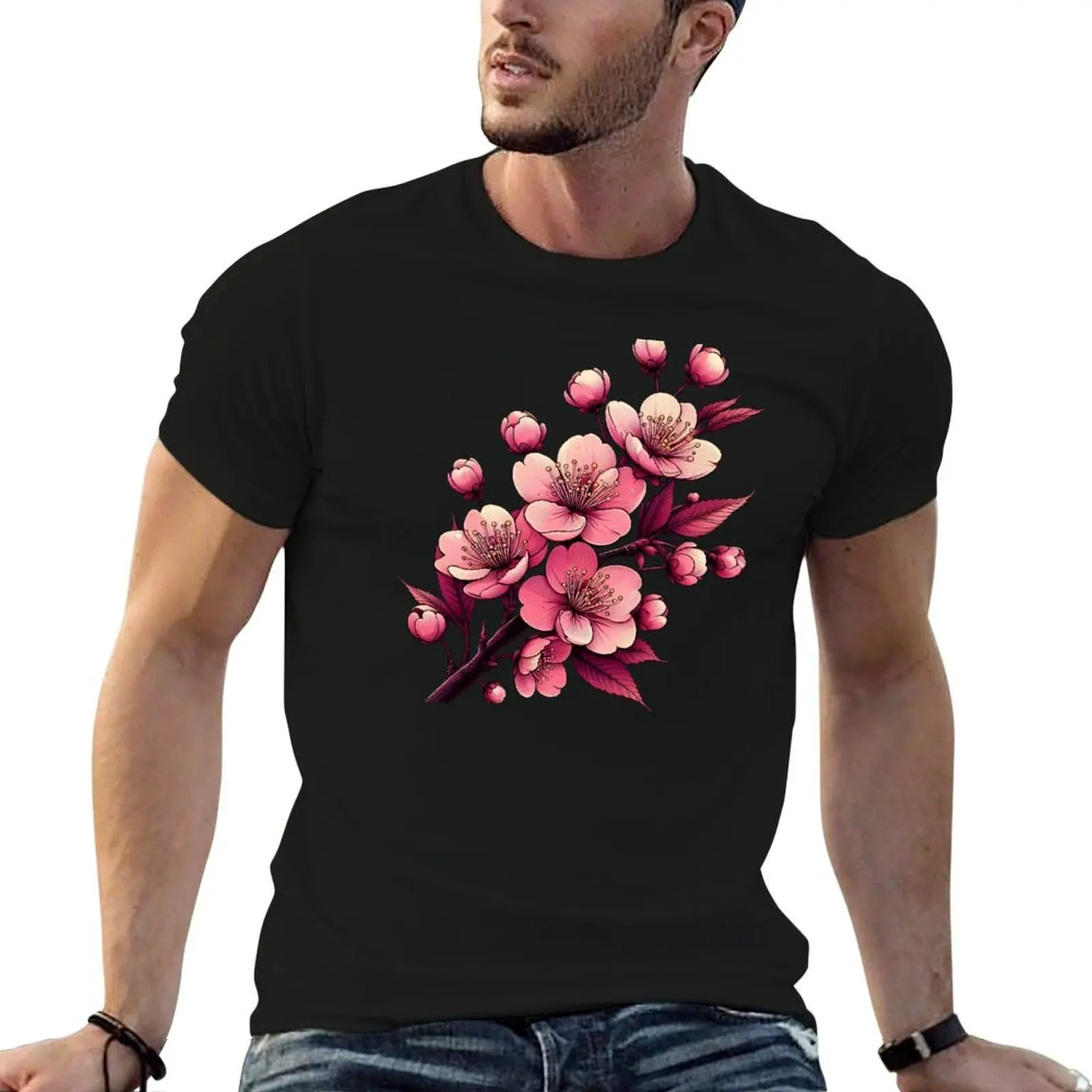 

Sakura Blossom T-Shirt t shirts for man graphic vintage t shirt for man 100 percent cotton cotton t shirt man T-shirt