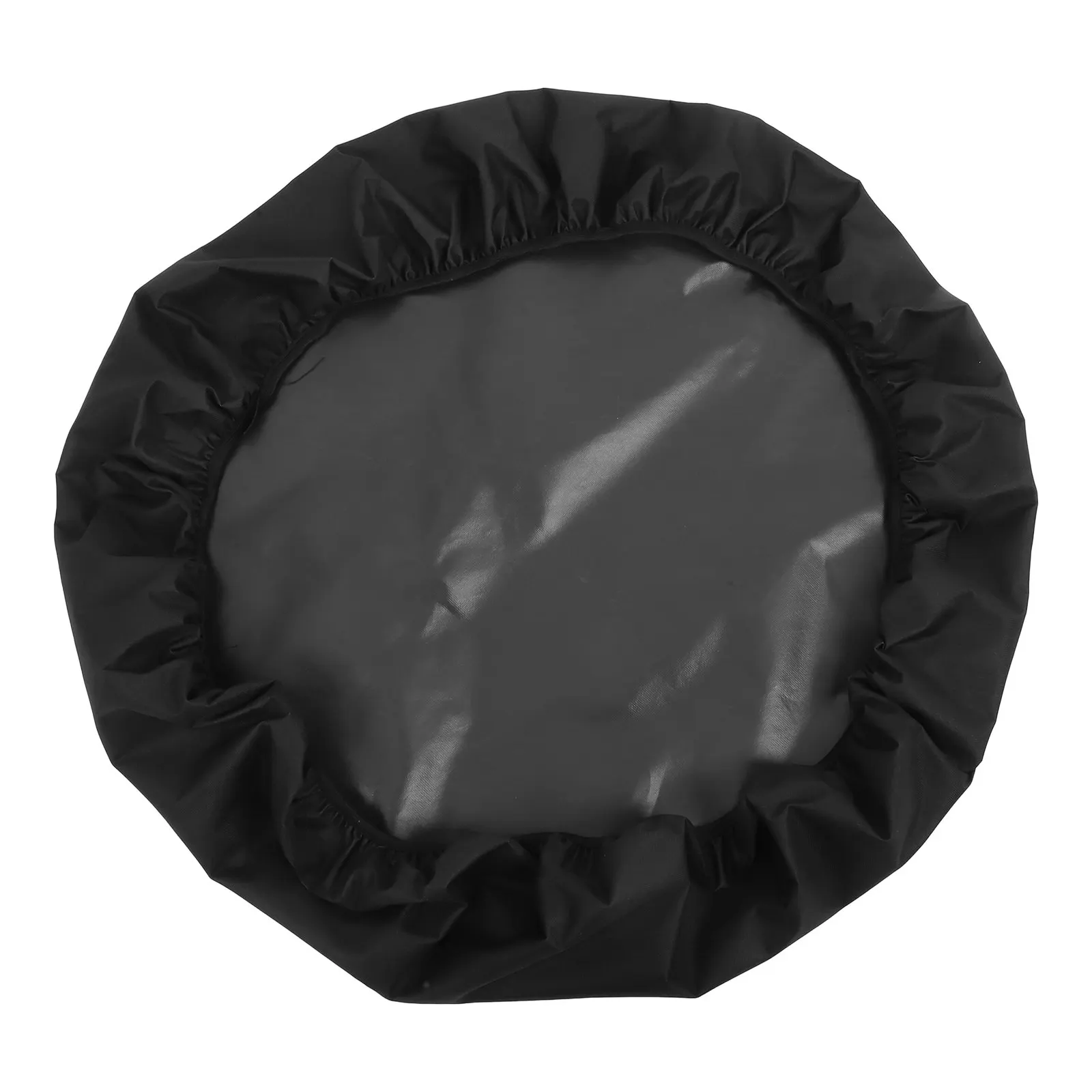 Round Fire Pit Cover 600D Oxford Weather Resistant with Elastic Cord Fit for Built-in Pits Outdoor Patio Gas