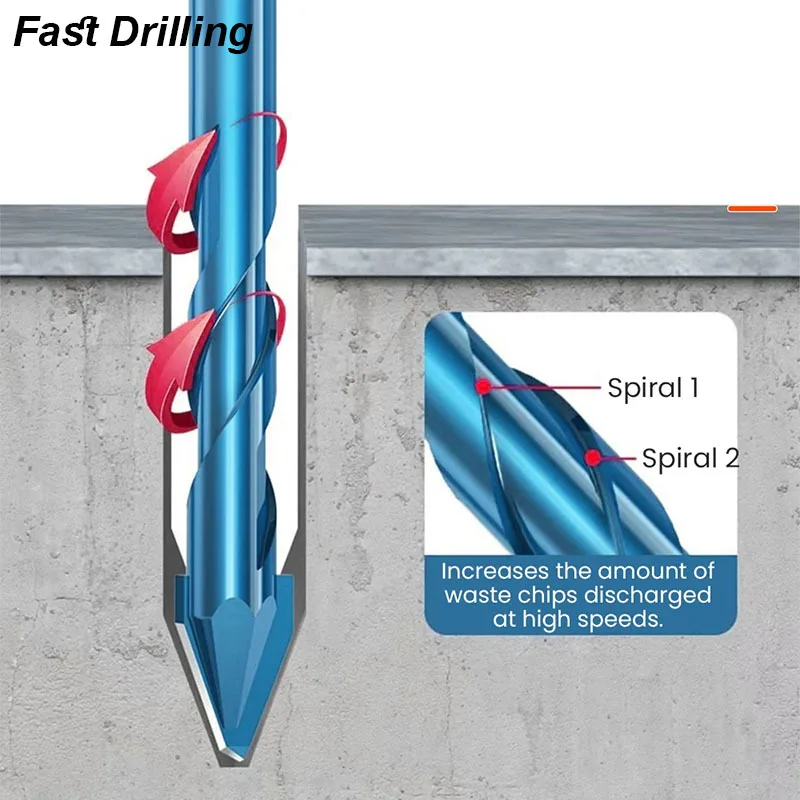 Wiertło spiralne do betonu brukowego mimośrodowe do płytek ceramicznych cegły plastikowe drewno Mason twardy stop ścienny piła do wycinania otworów