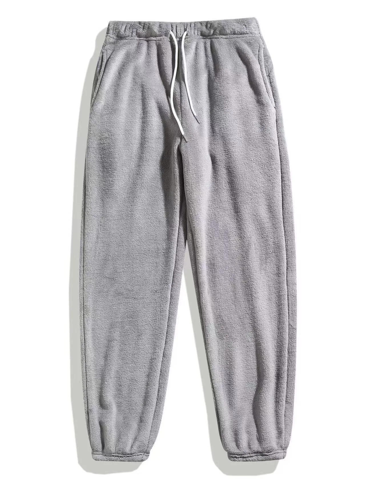 2025, Winter-Herren-Hoodie, Sporthose, einfarbig, warm, winddicht und kältebeständig, Sport-Set aus Wolle, lässiges Sport-Set, zweiteiliges Set – Detail 15