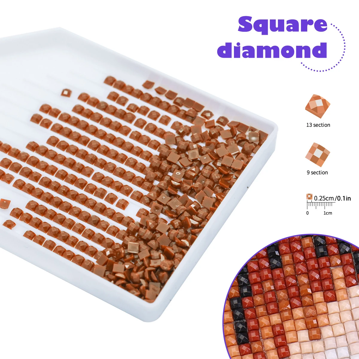 RUOPOTY-pintura de diamante personalizada, mosaico de punto de cruz, bordado de diamantes cuadrados completos, regalo DIY