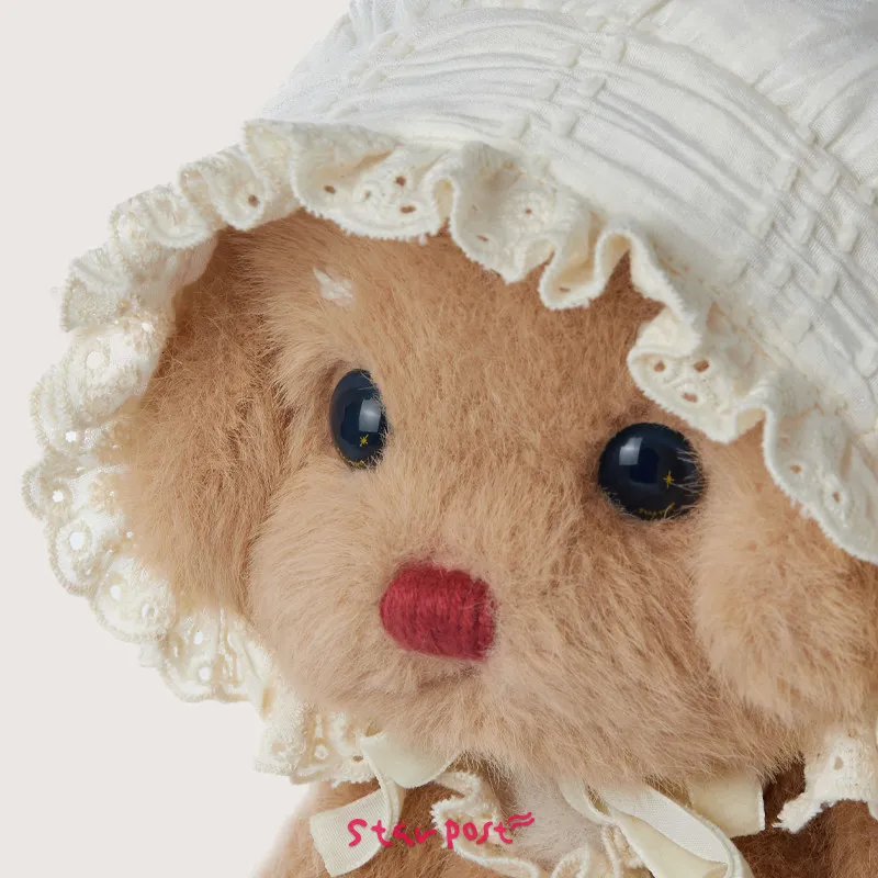 

Starpost Adorable Cute Plush Puppy Toy Cuddly Stuffed Animal With Lace Bonnet Comforting Healing Doll Birthday Gift For Kids