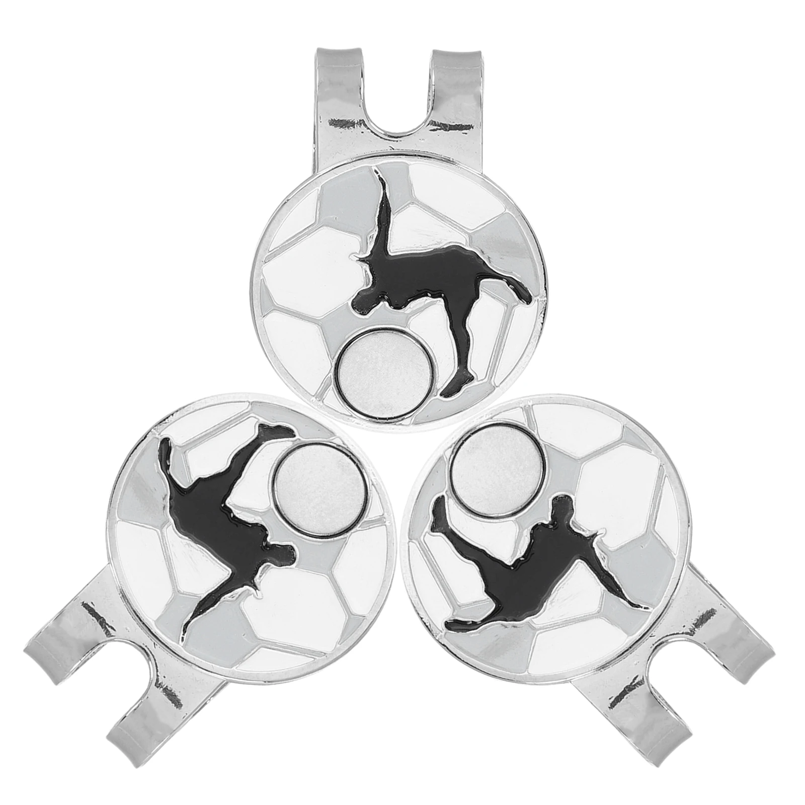 

3pcs Sturdy Metal Hat Clip Durable One Piece Ball Marker Golf Cap Clip Easy Installation Versatile Golf Accessories