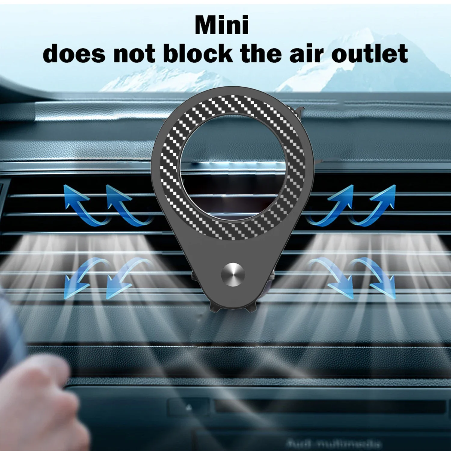 Universal Magnetic Car Phone Mount Base for 17mm Ball Head Suitable for Apple Magsafe Strong Magnetic Ball Phone Holder Stands