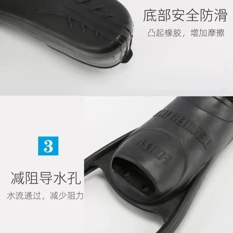 Free submersible fins foot cover Submersible fins shoelace accessories Lightweight version black and white