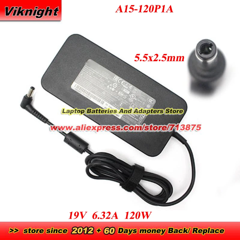 

Адаптер переменного тока A15-120P1A 19В 6.32А 120Вт 5.5x2.5мм для EG-LP4-BK MS-16G5 MS-1656 MS-1652 MS-1651 MS-163A MS163A ADP-120RH D