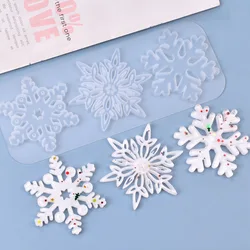 Snowflakes Shape UV Epoxy Silicon Mold For Earrings Pendant Keychain DIY Resin Mold Accessories Jewelry Making Crafts Xmas Decor