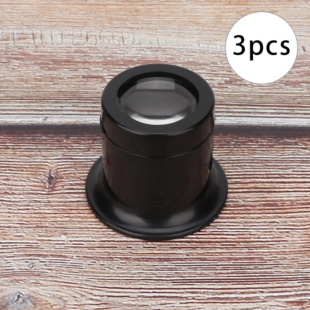 3Pcs 10x Watch Magnifying Glasses Anti-Dazzling Repair Magnifier Loupe Jewelry Tool Set