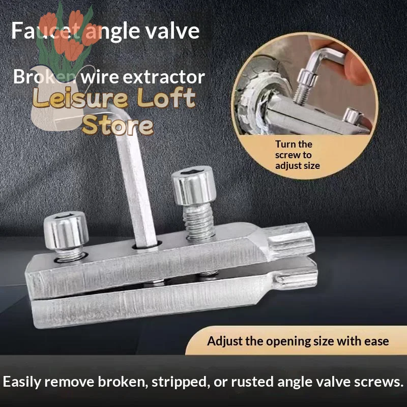 Tension Type Faucet Angle Valve Broken Wire Extractor Compact Pipe Triangle Valve Fix Tool for Small Plumbing Repair Tasks