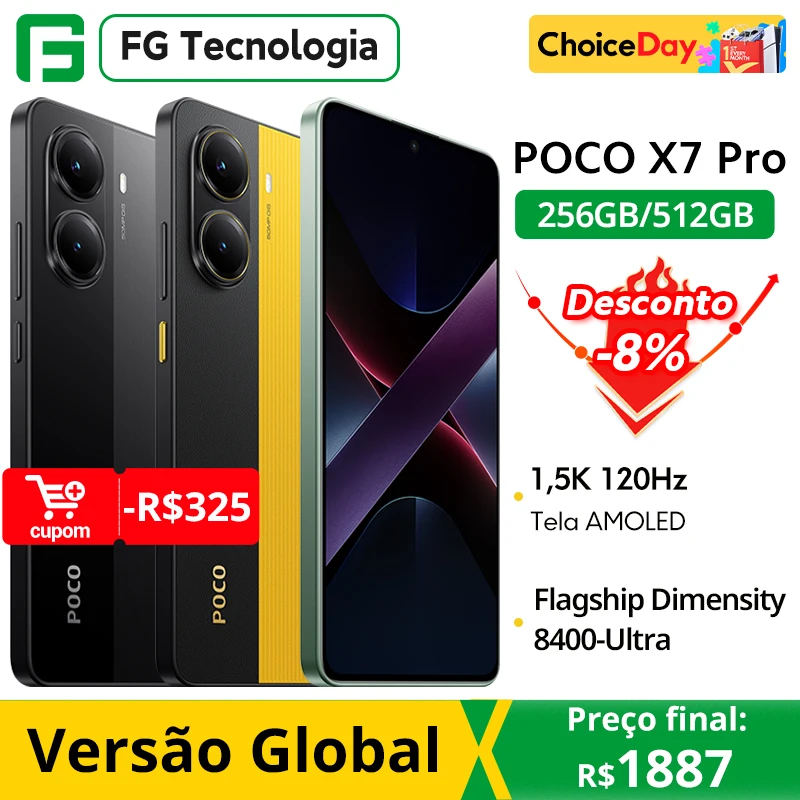 Versão global poco x7 pro smartphone dimensão 8400-ultra 6.67
