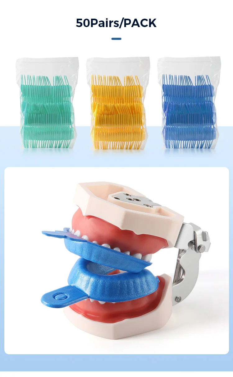 50 teil/beutel Dental Einweg Tablett Fluorid Schaum Abdruck Trays Zahnmedizin Instrument Zahnarzt Materialien Große Medium Kleine AZDENT – Detail 3