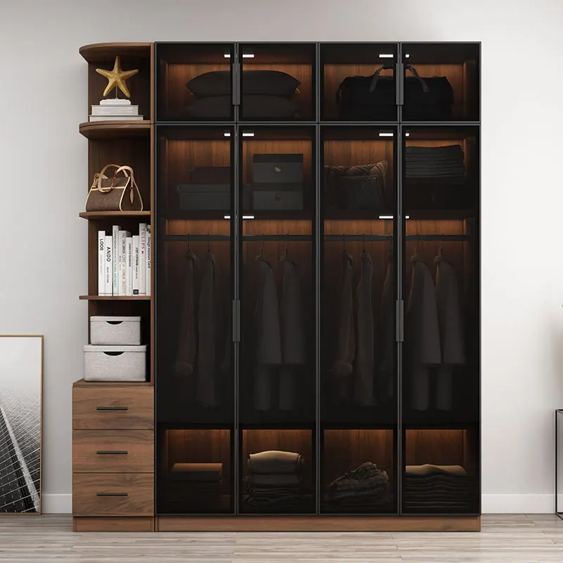 Mirror Cabinets Wardrobe Storage Clothes Bedroom Armable System Closet Wooden Modern Minimalist Cube Ropero Salon Furniture