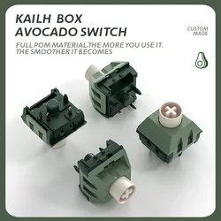 1/3/5Pcs Kailh BOX Avocado Pro Switch 5Pins Linear Full POM Custom Mechanical Keyboard Game Switchs DIY Kit Factory Lubrated