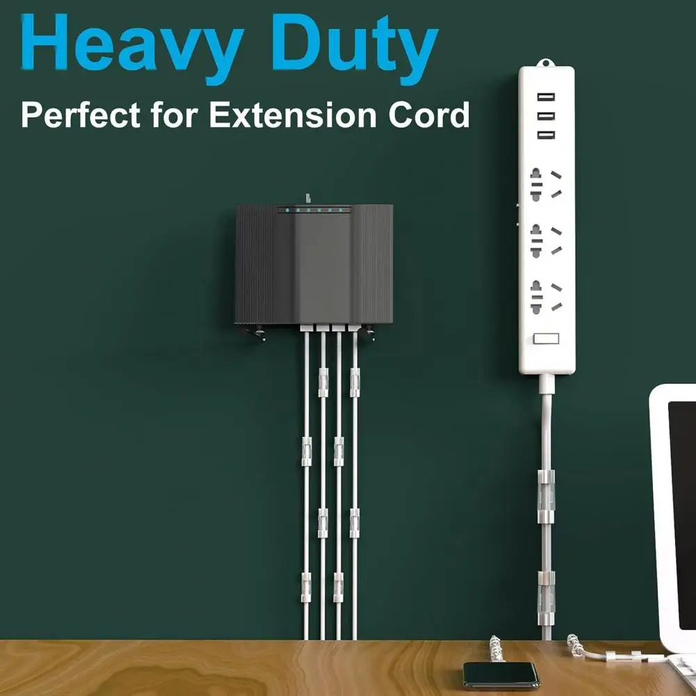 Cable Organizer Clip Strong Adhesive Cable Holder 20pcs Cable Management Clips Self-adhesive Wire Organizers for Home