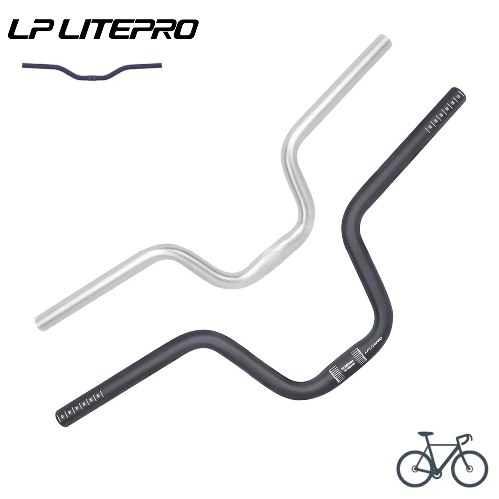 

lp litepro folding bike swallow handlebar 25.4X580mm for small cloth bend M Handlebar 120 160mm heightening u-shaped handlebar