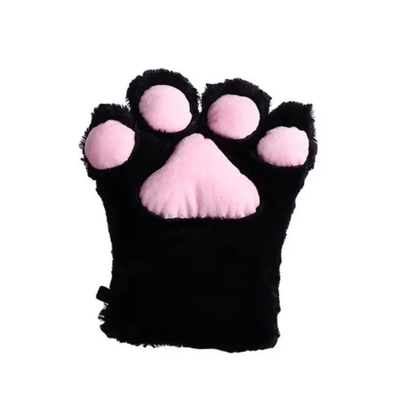 20pcs Furry Cat Bear Paw Glove Cosplay Wolf Fox Claws Gloves Anime Party Costume Decoration Women Girl Plush Hand Cover Mittens