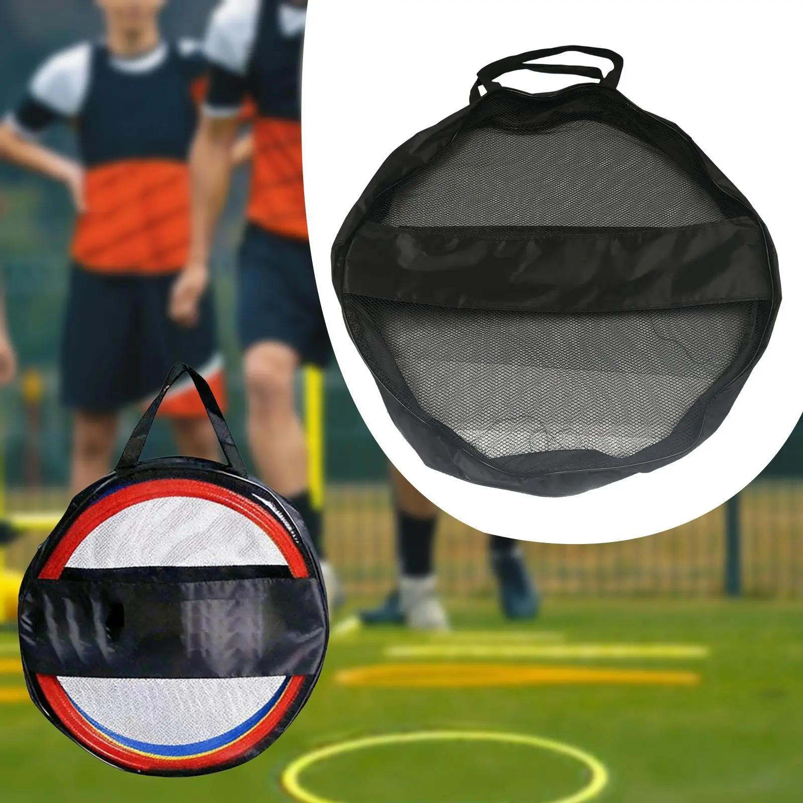 

Сумка с обручем для упражнений, портативный органайзер с кольцом для ловкости, прочный сетчатый защитный чехол из ткани Оксфорд для тренировок для взрослых