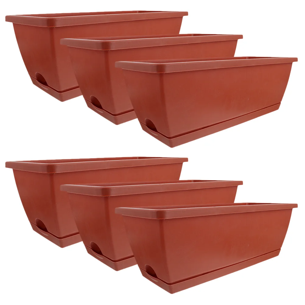 

6 Pcs Planter Large Bonsai Pot Plastic Succulent Planters Household Indoor Flower Practical Holder Office