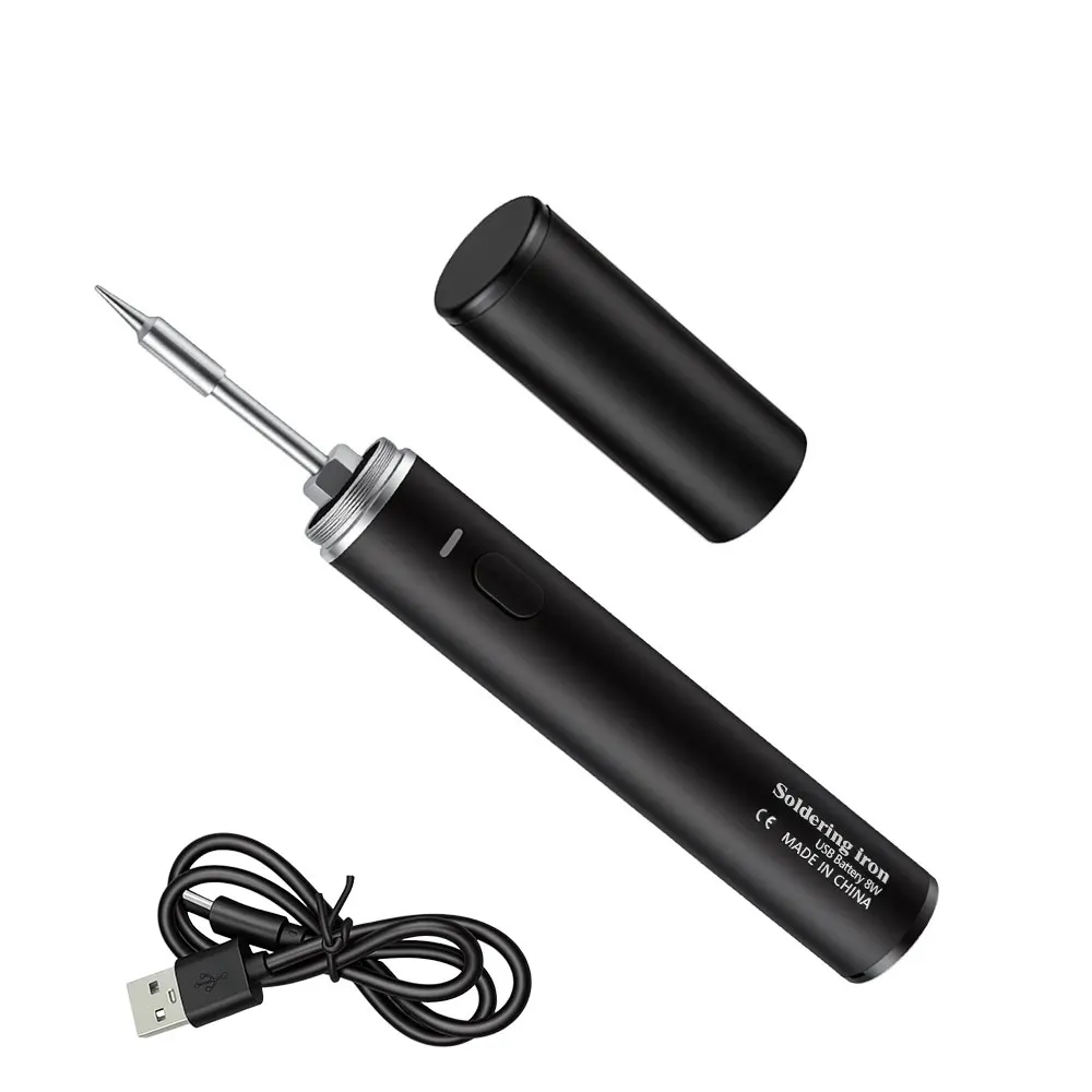 

USB-паяльник 5В, миниатюрный, удобный, с регулировкой температуры, для домашнего использования, набор для пайки радиоэлектроники своими руками