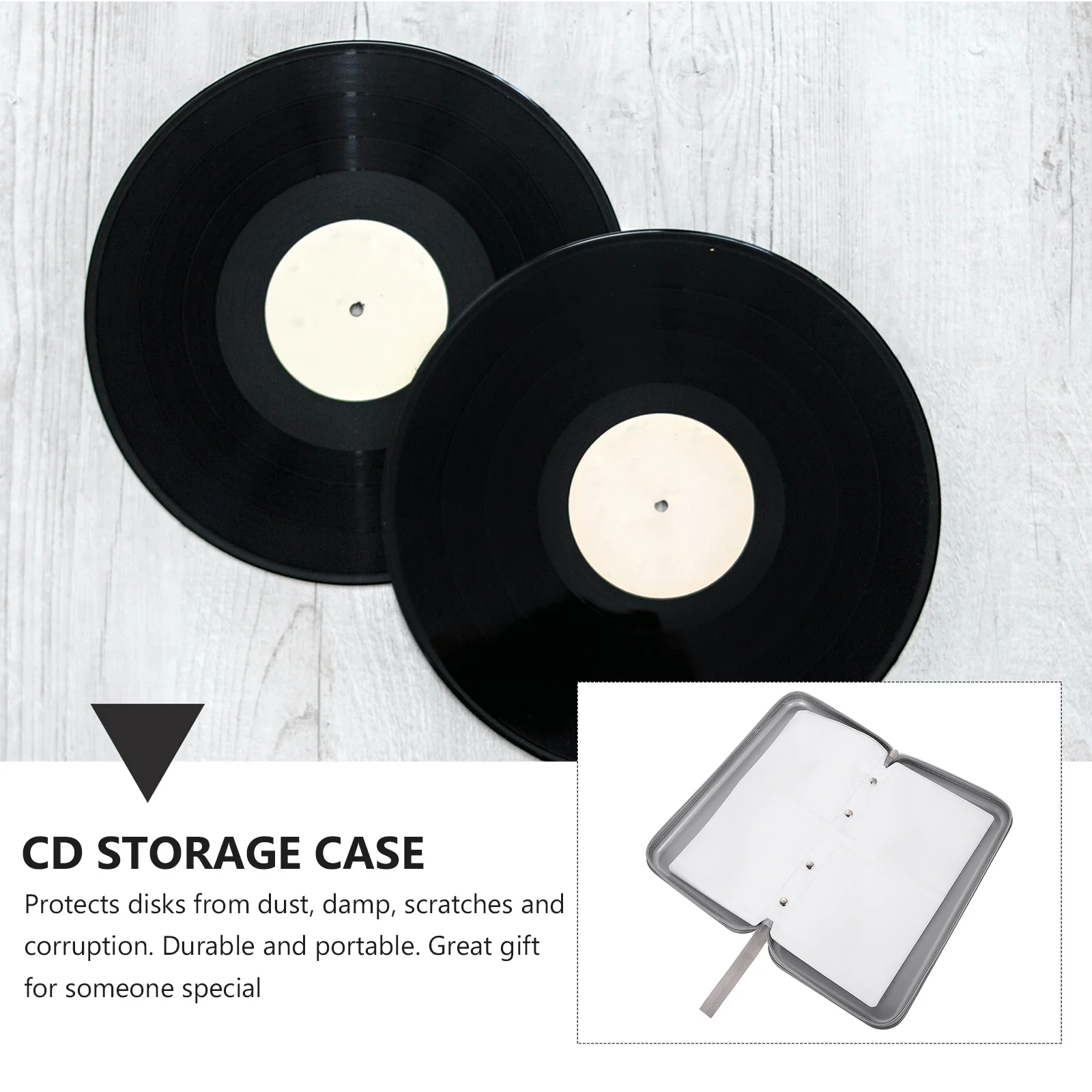 

Cd Large Capacity Disc Storage Organizer Portable Cd Holder Case For Movies Dvds Zipper Closure Protects From Scratches