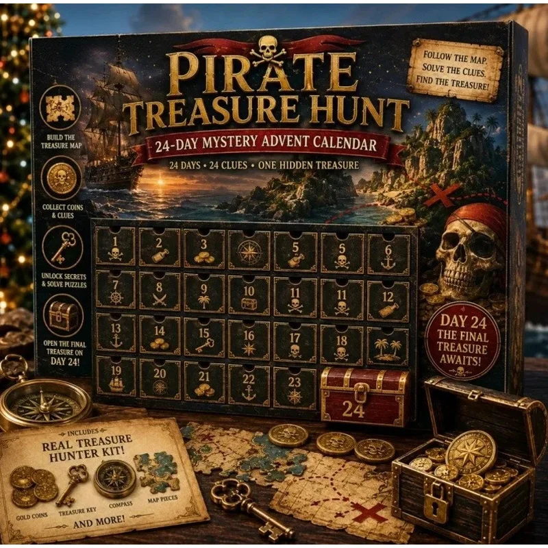 24-day Mystery Adventure Advent Calendar Puzzle Game 6 Themes Escape Room Every Day Open A Surprise Xmas Party Holiday Gift Box