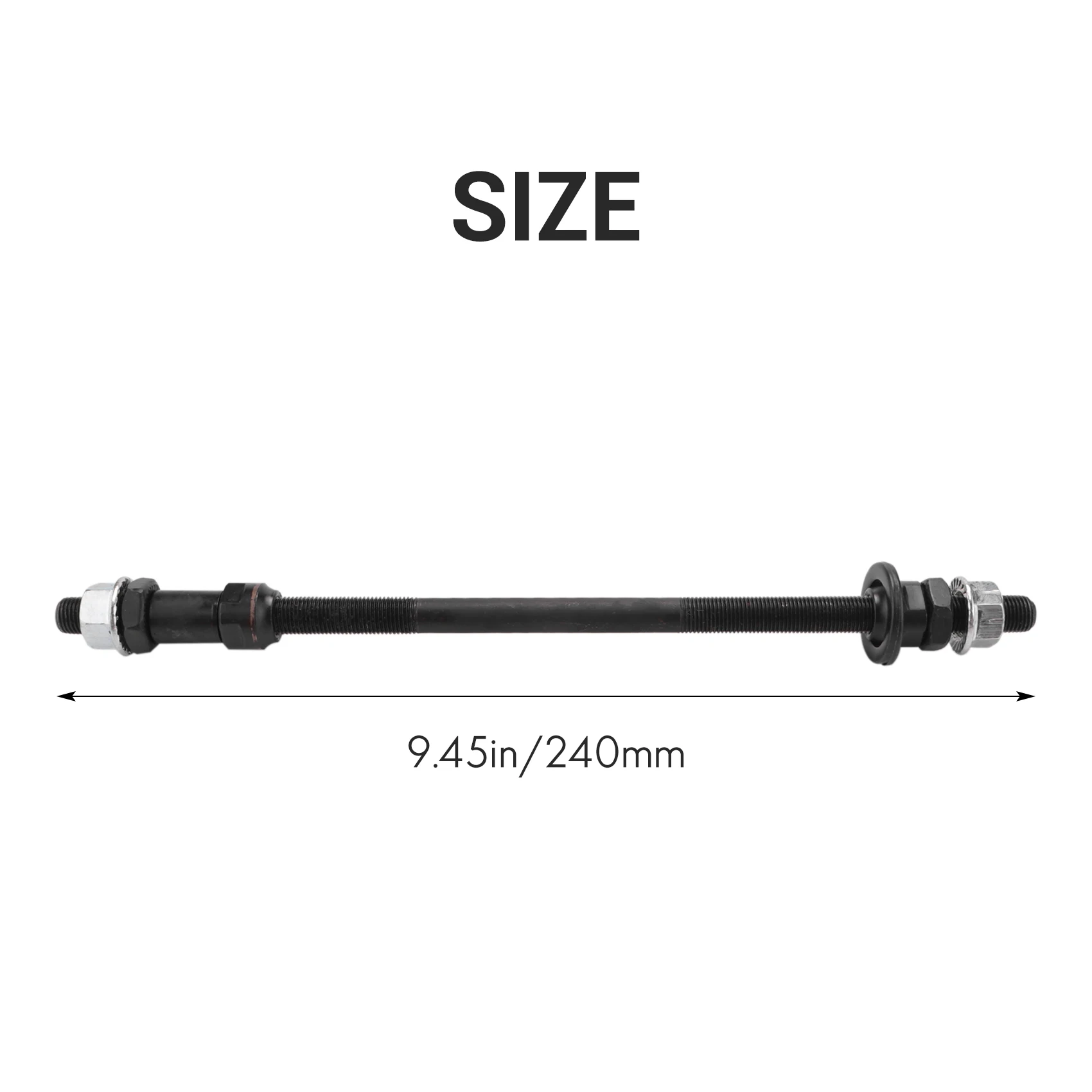 A26P 길어진 240mm 산악 자전거 스노우 자전거 자전거 허브 리어 액슬 재장착 솔리드 액슬 리어 액슬 자전거 액세서리 액슬