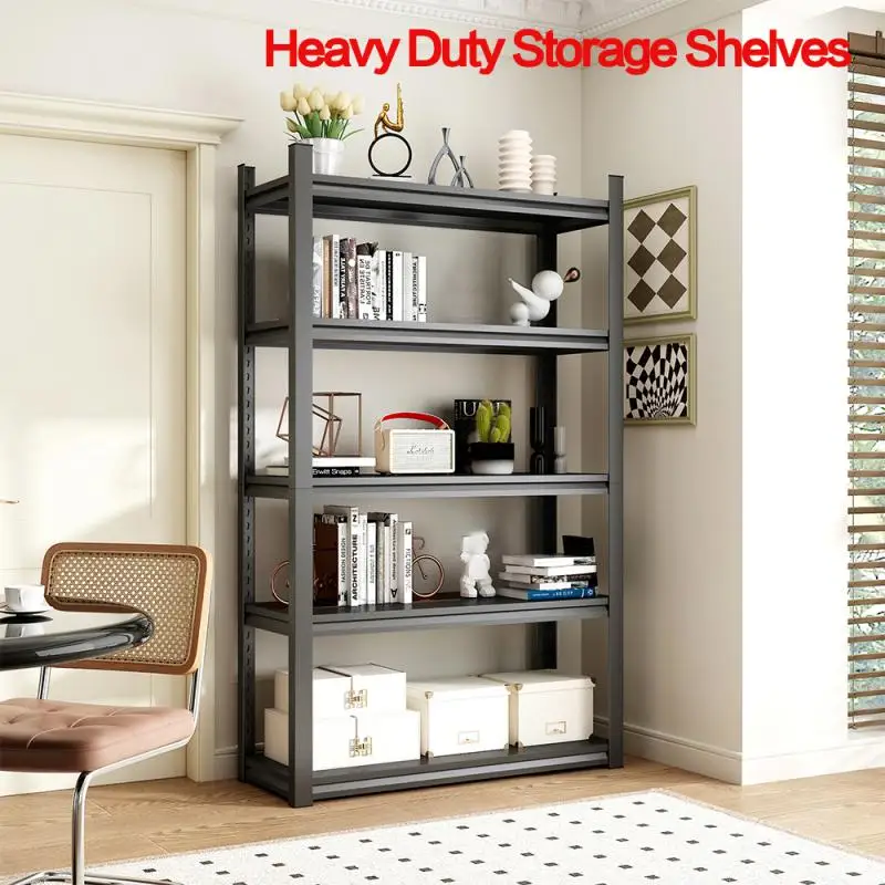 

Heavy Duty 5 Tiers Standing Storage Shelving Rack Metal Garage Storage Shelf For Kitchen Living Room Warehouse Flower Stand