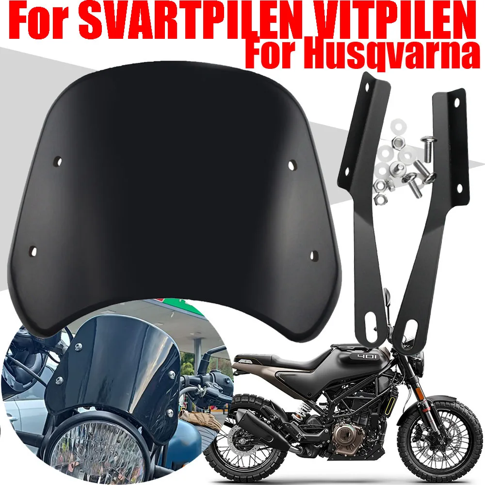 

For Husqvarna SVARTPILEN 401 125 200 250 VITPILEN 701 Accessories Retro Windscreen Windshield Wind Screen Deflector Cover Guard