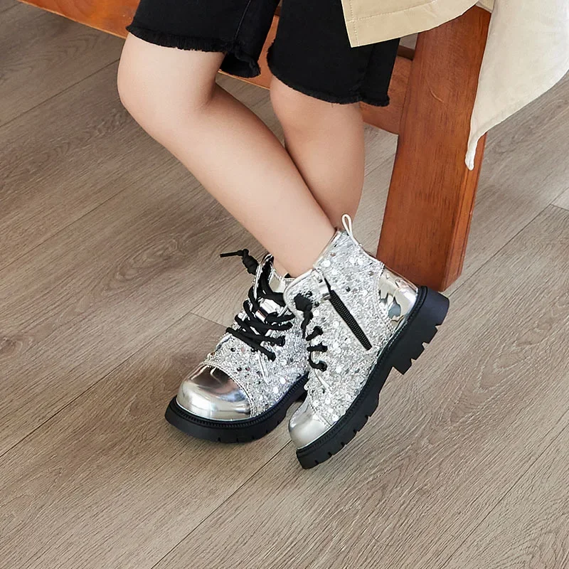 Children Short Boots for Girls 2024 Autumn Winter New Fashion Korean Style Soft Bottom Comfortable Casual Versatile Leather Shoe