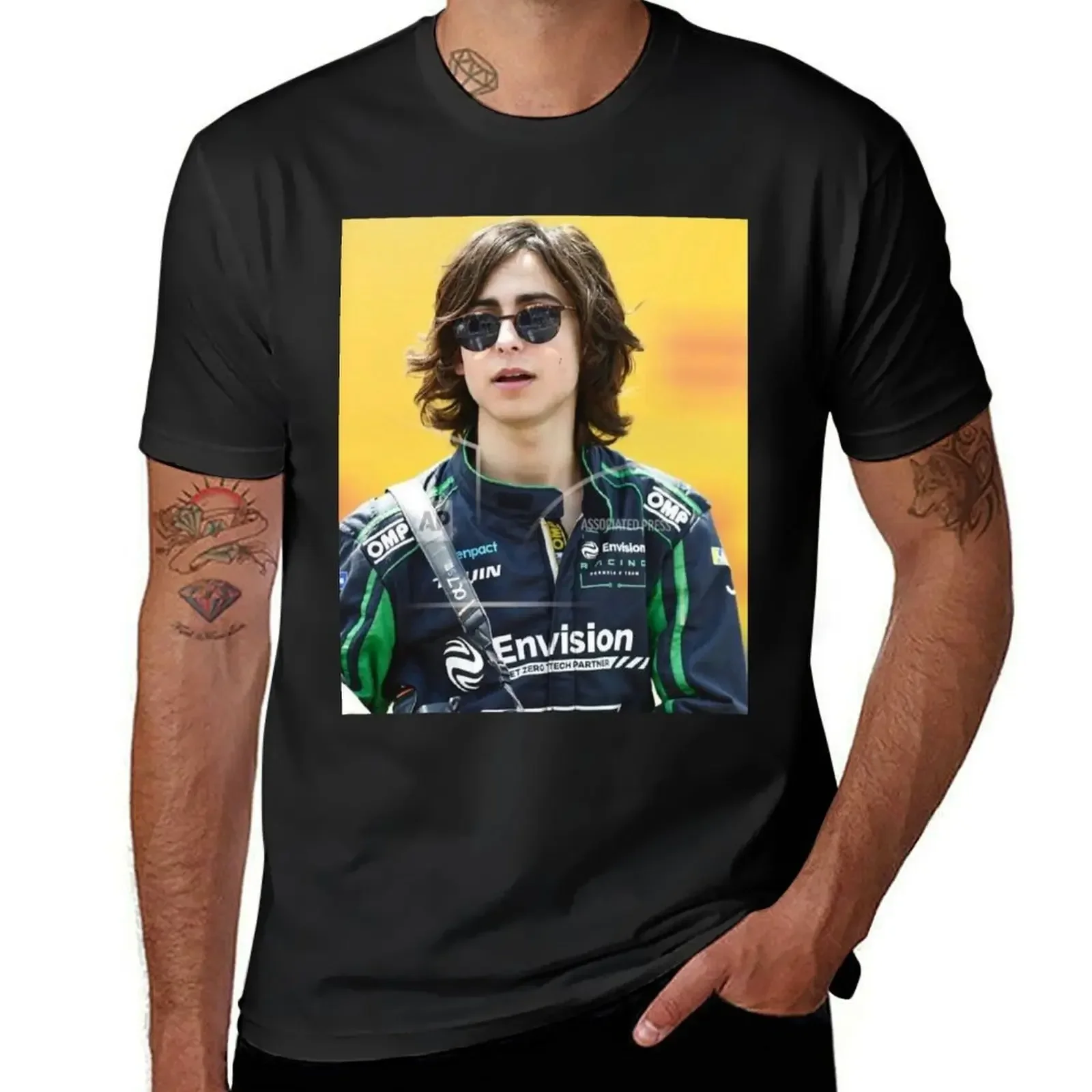 Aidan Gallagher Racing T-Shirt blacks designer shirts custom t shirt oversized outfits for men