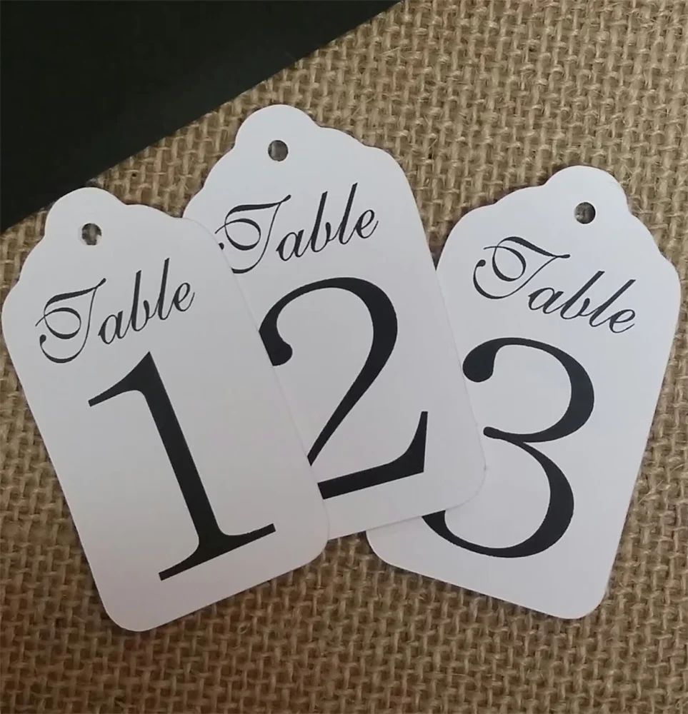 50PCS Table Number Tags Seat Placement Cards (my MEDIUM tag) 1 3/8