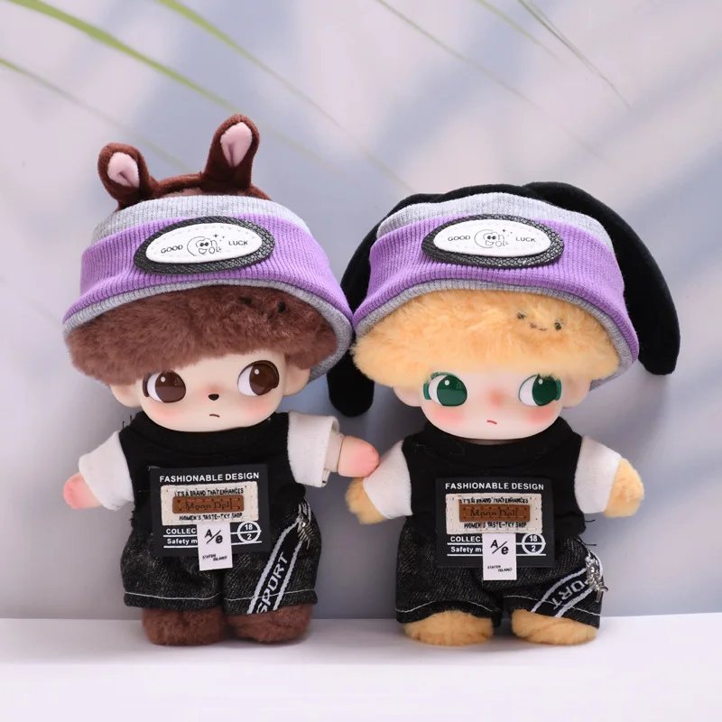 

Одежда для DIMOO WORLD 15/17 см Labubu Gen 1-3, крутая повязка для волос, джинсовый комплект, подвесные аксессуары для одежды