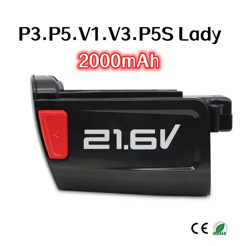 100% originale 2000mAh per Midea V1 V3 P3 P5 P5pro P5S Lady P70 P81 BP21620D BP21625A VH1704 batteria per aspirapolvere