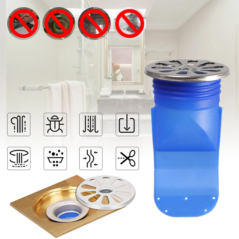 Colador de tapón antiolor de silicona para cocina, canal de ducha, drenaje, Control de insectos, preventor de reflujo, accesorios de válvula