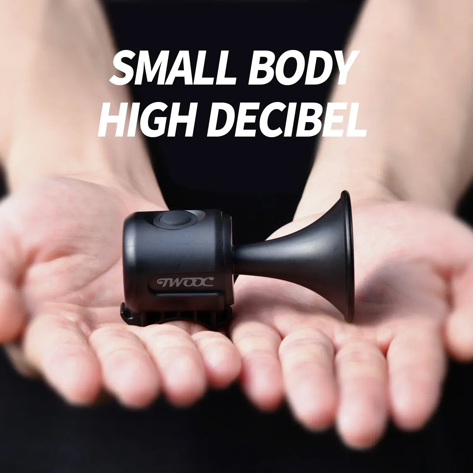 High-decibel Bicycle Electric Bell Portable Bike Horn Built in Battery Cycling Warning Bell Waterproof Road MTB Horn